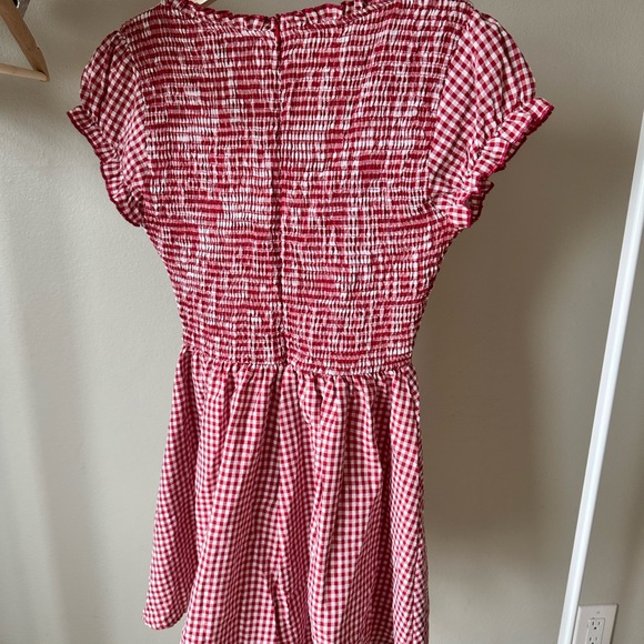 Princess Polly Wescott Gingham Red Ruffled Tie Front Jumpsuit size 4 - Picture 7 of 7